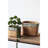 Of 2 Brown Multi Geometric Trimmed Rectangular Basket Cement Planters For Indoor Outdoor Use, L:10.4X8.7X7.9 S:7.3X5.5X5.9 Inches, 12.1 Lbs Trim 2, Ideal And Decor, Planters,