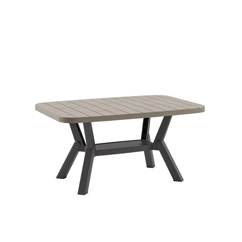 Modern Coffee Table, Anthracite & Mink, 35.4 x 20.7 x 17.7 inches | 100% Polypropylene, Stylish & Durable Design | Perfect for Living Room & Contemporary Spaces, Sleek Novelty Look, Easy to Clean