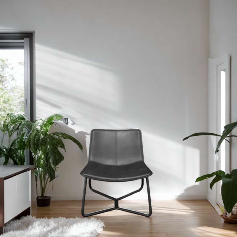 Chaise Lope, Similicuir noir