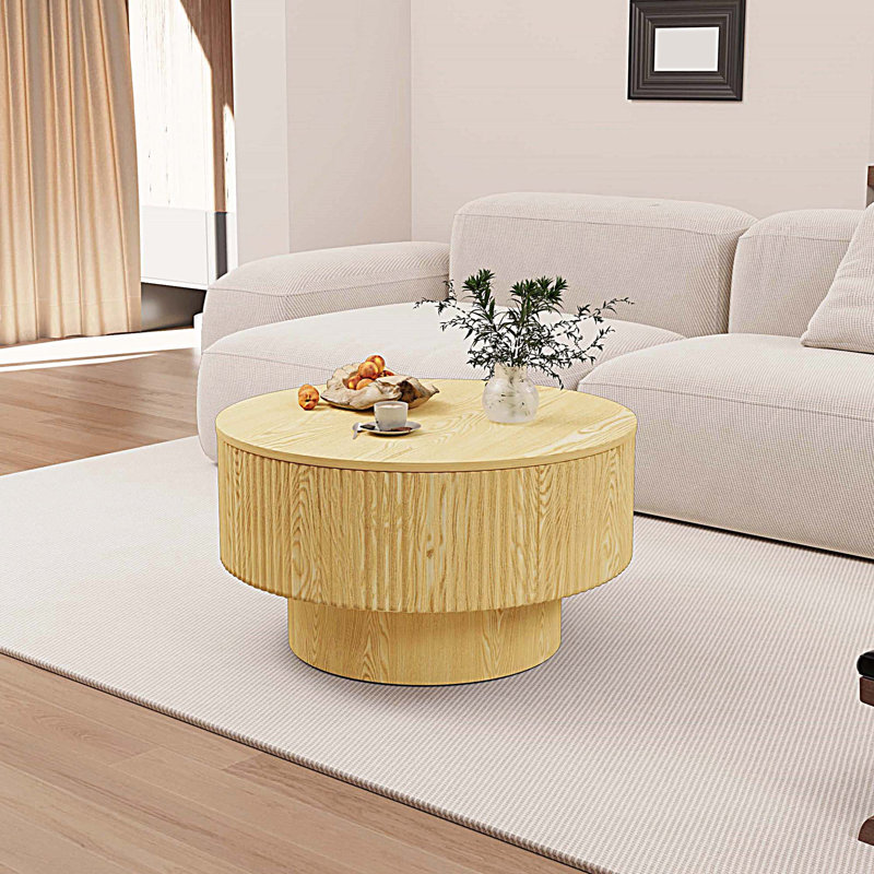 Table basse 29,53 po, Bois naturel