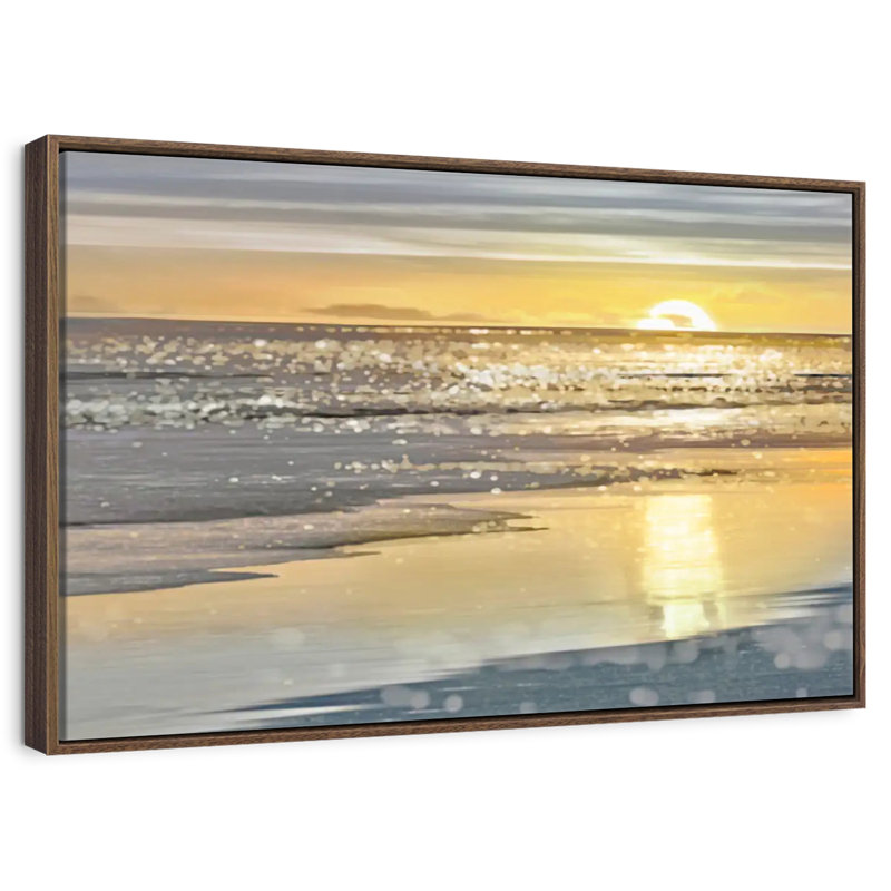 That Sunset Moment, 25" X 17", Floating Frame Walnut