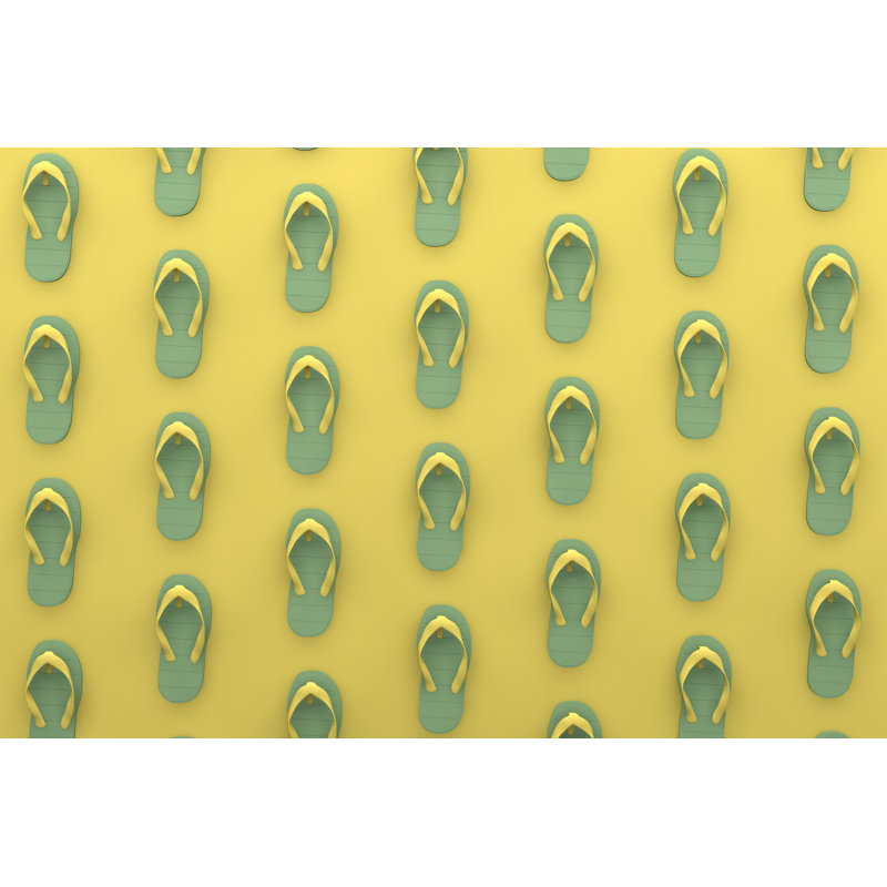 Flip Flops - Wrapped Canvas Print, 61cm H x 91cm W x 3.8cm D