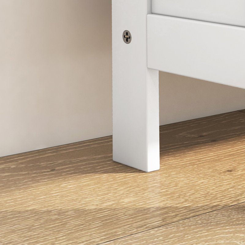Armoire de rangement étroite pour chaussures avec 3 tiroirs rabattables