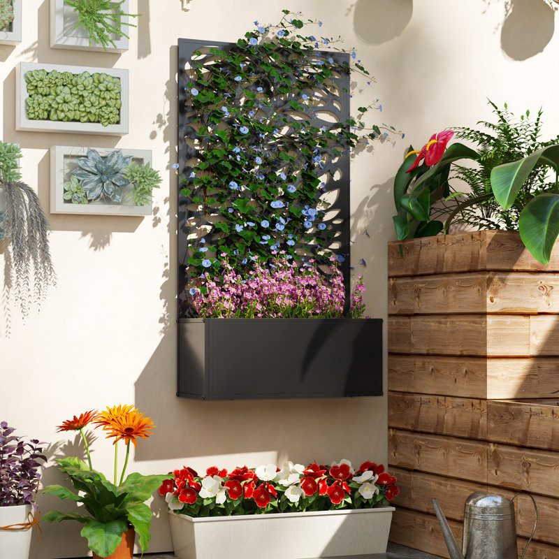Metal Raised Garden Bed with Trellis