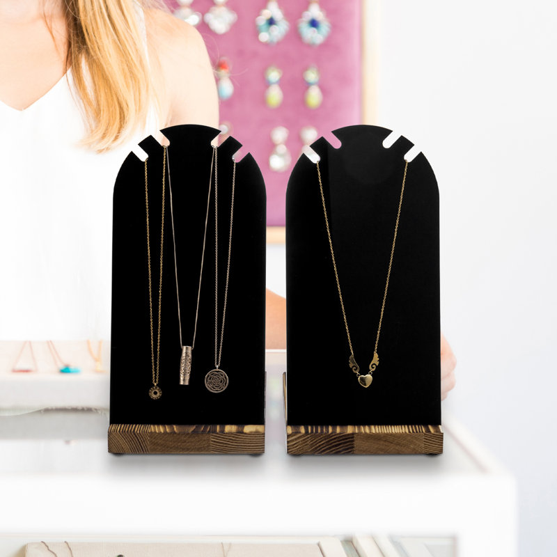 Wood Base Necklace Jewellery Stand