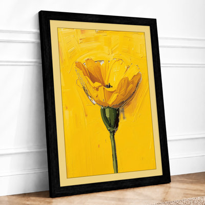 Golden Bloom Botanical - Framed Print