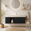 Meuble-lavabo flottant mural 48 po avec lavabo, 48 po, noir pour rangement de salle de bain-2849888-2849890-2849893