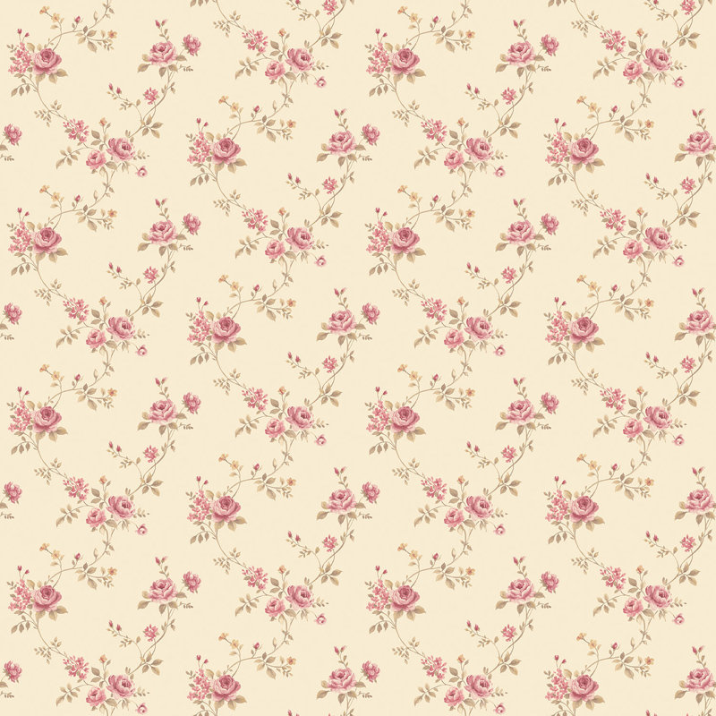 Miniatures 3 Collection Multi Floral Trail Wallpaper Roll, Pink/Green/Cream