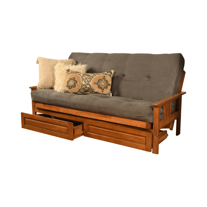 La base de futon pleine grandeur Stratford comprend des tiroirs de rangement et un matelas, Premium Pocket Coil, Barbade