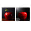 Minimalisme, pomme rouge, fruits, art mural en verre sur verre, ensemble de 2-2014655459