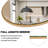 Taziyah Arch Solid Wood Floor Mirror with Stands-940486724-946217518