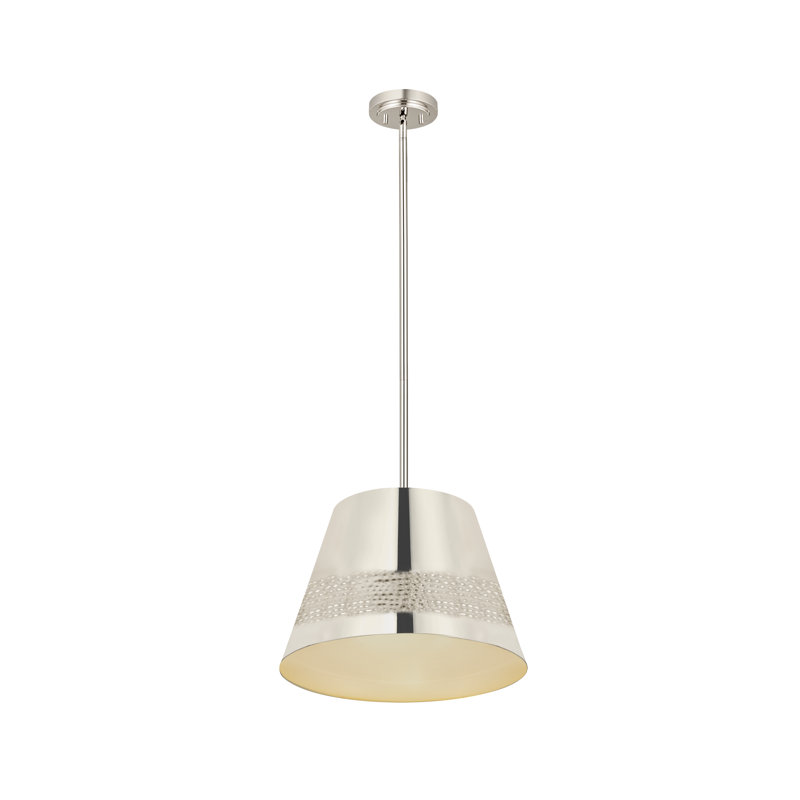 Aire 1 - Light Single Pendant, Polished Nickel, 13.5" H x 18" W x 18" D