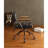 Vintage Black Top Grain Leather Office Chair