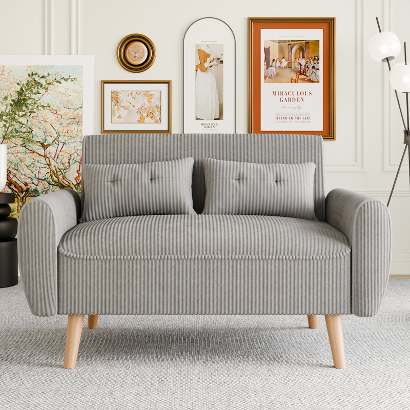 Bergthold Upholstered Armchair, Light Gray