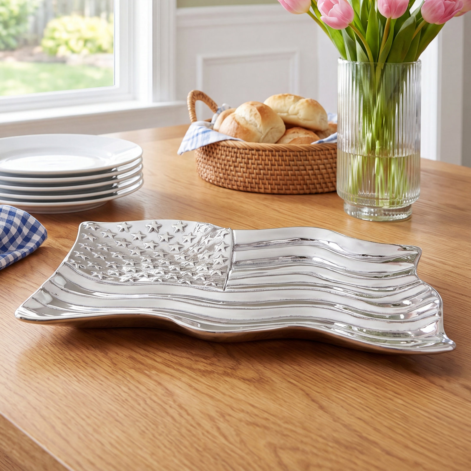 Let's Celebrate Large Flag Platter