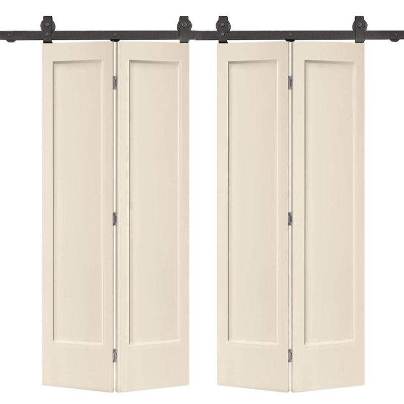 Porte pliante à panneaux 72 po x 80 po, Beige