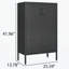 Armoire de rangement divers 2 portes, classeur de bureau 2 cloisons mobiles