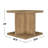 Square Engineered Wood End Table In Mango