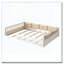 Lit plateforme tapissier en bois pleine grandeur avec garde-corps et coussin-51122337
