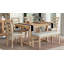 Ensemble de table de salle à manger 6 pièces en bois d'hévéa avec placage en bois massif et coussin moelleux-1988525486