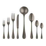 Vintage Pewter Flatware Set - 43 Pieces - Gold