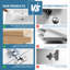 Meuble-lavabo mural simple 30 po avec comptoir en céramique Wicoven