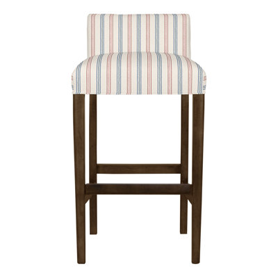 Gin Fizz Upholstered Stool with Solid Wood Frame