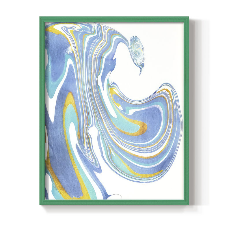 Galaxie V, reproduction encadrée en bois massif, H 30 po x l 24 po, Vert