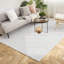 Tapis gris en fausse fourrure de couleur unie Davyn-988453651