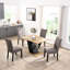 Table de salle à manger extensible 63,39 pouces, rectangulaire moderne avec structure et base en métal stable, plateau de table ajustable pour diverses pièces dans le bureau 63,39 pouces apparence géométrique et salles de réunion, cafés