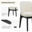 Chaise rembourrée en polyester 19,5 po avec pieds en bois massif noir Bason-1649317326