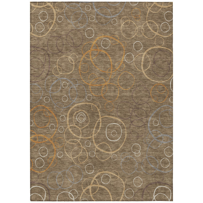 Machine Washable Indoor/Outdoor Kugler ACN2408 Geometric Rug, Rectangle 3' x 5'