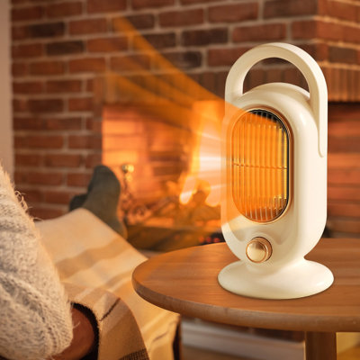 Portable Space Heater, Indoor Small Desktop Heater With Thermostat And Timer, 1000W Ceramic Fast And Safe Heating, Suitable For Bedrooms, Offices