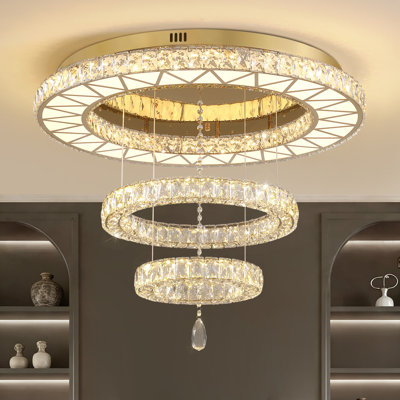 Lustre encastré moderne en cristal Eulean