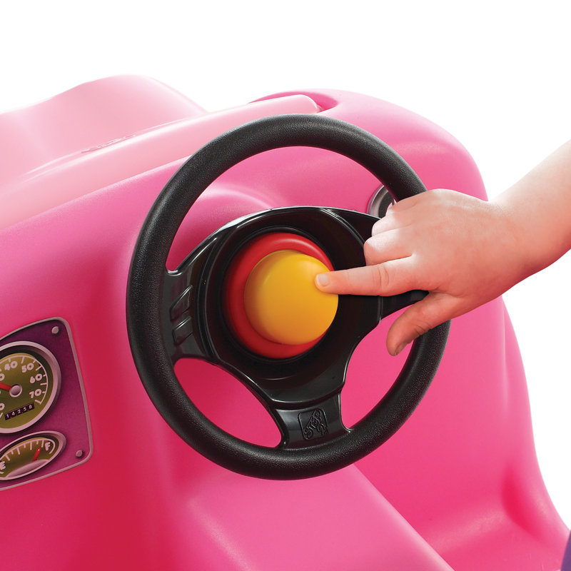 Pink and Purple Durable Plastic Push Around Buggy Car