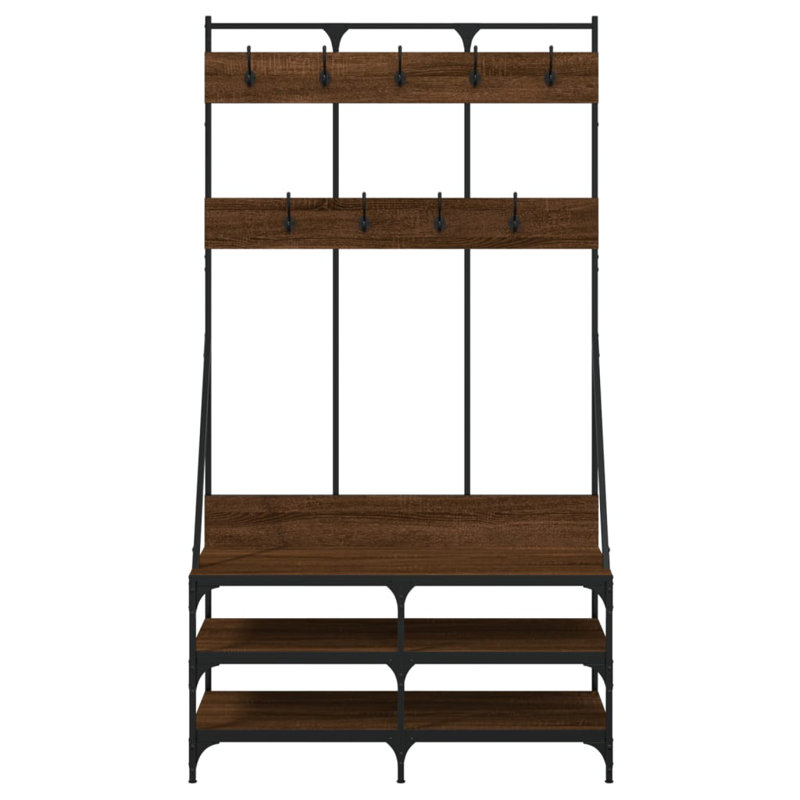 Jenelle 100cm Clothing Rack, Brown Oak