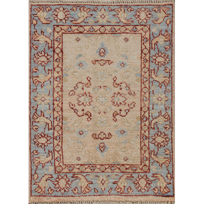 Vegetable Dye Oushak Turkish Wool Rug 2x3