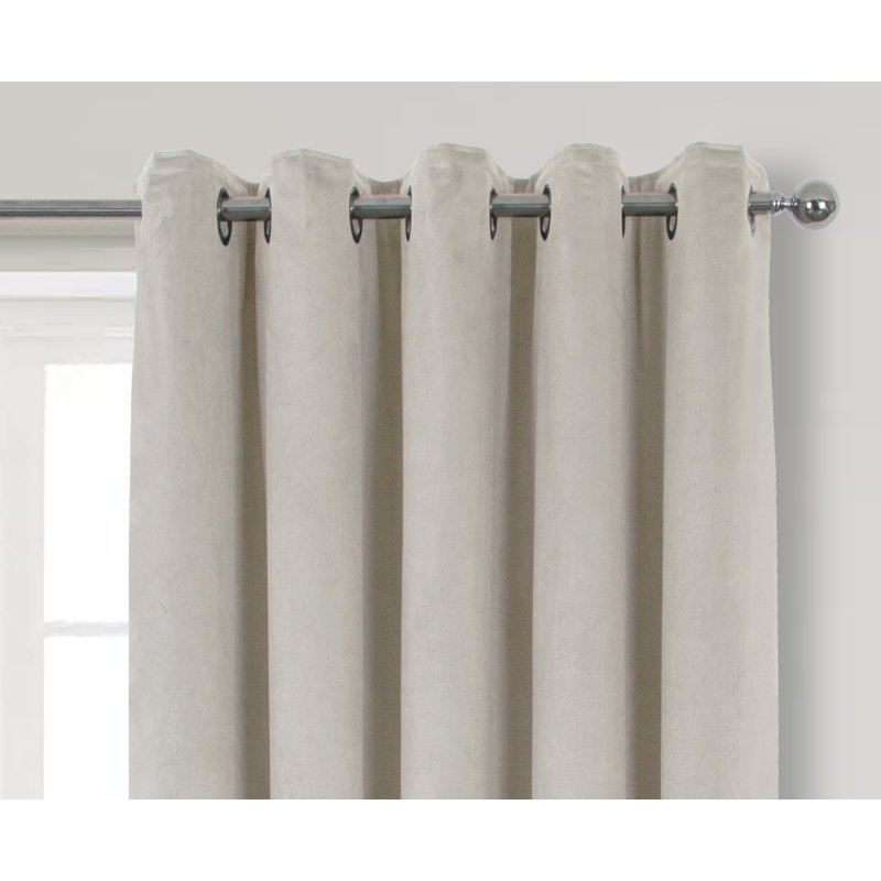 Meghann Eyelet Room Darkening Thermal Curtains, 229 W x 229 D cm, Natural