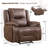 Derrymore 40.2" Wide Classic Comfort Lounge Faux Leather Manual Recliner With Nailhead Trim And Dual Hidden Cup Holders (Set Of 2)