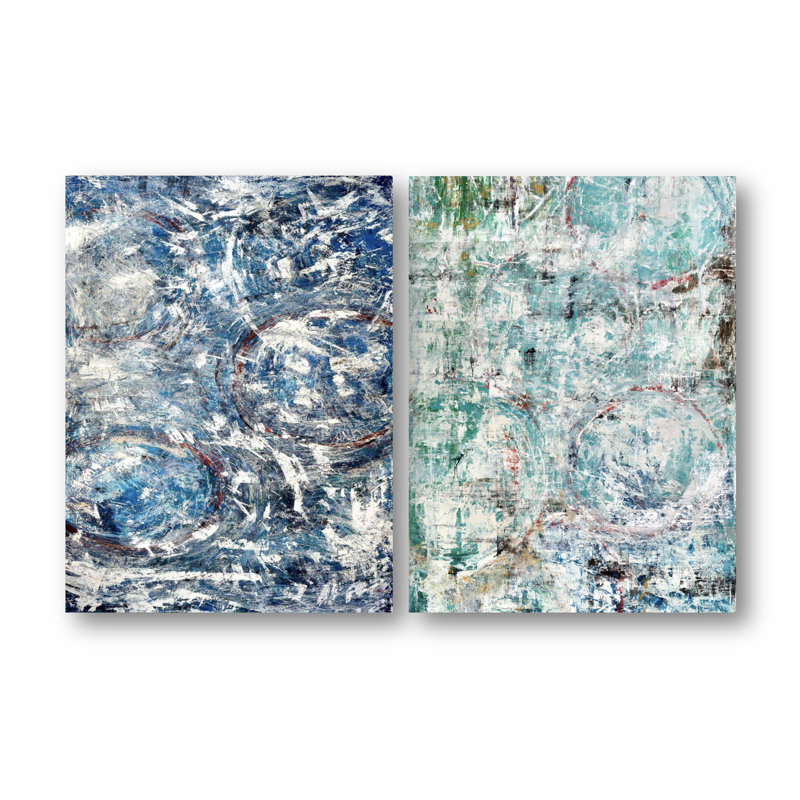 «Go Big Set» par John Beard - ensemble de 2 peintures sur toile tendue, H 48 po x l 30 po x P 1,5 po