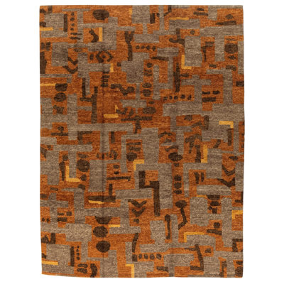 Handmade Wool Abstract Area Rug