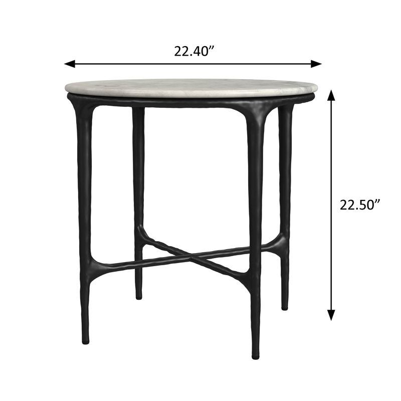 22.4" W Modern Classics End Table, Black