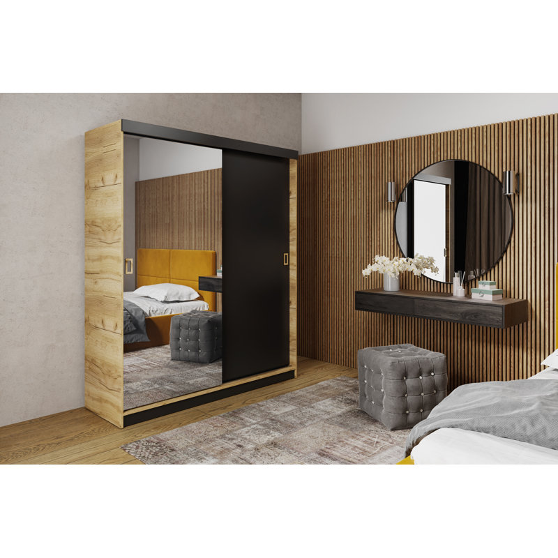 Wittenberg 2 Door Wardrobe, Natural/Black