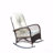 Outdoor Rocking Chair, PE Wicker With Wide Seat, Thick Soft Cushion, Steel Frame, High Weight Capacity-1106486081-1106486086