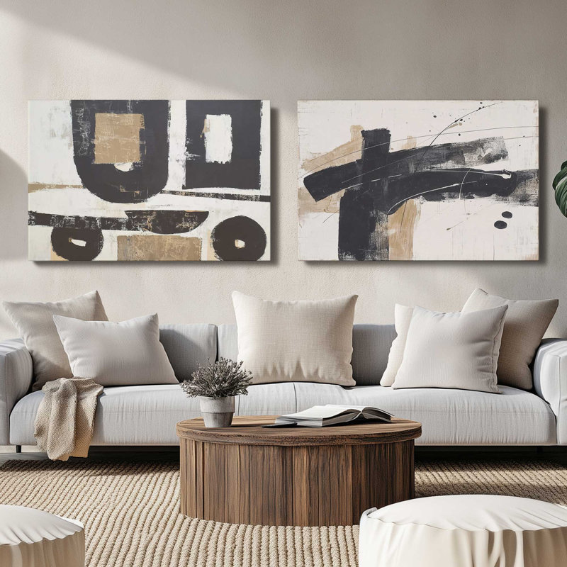 Ensemble de 2 impressions «Crossing Shadows», Toile tendue, 30 po x 20 po
