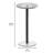iDesign Round Pedestal Drink Table for Small Spaces