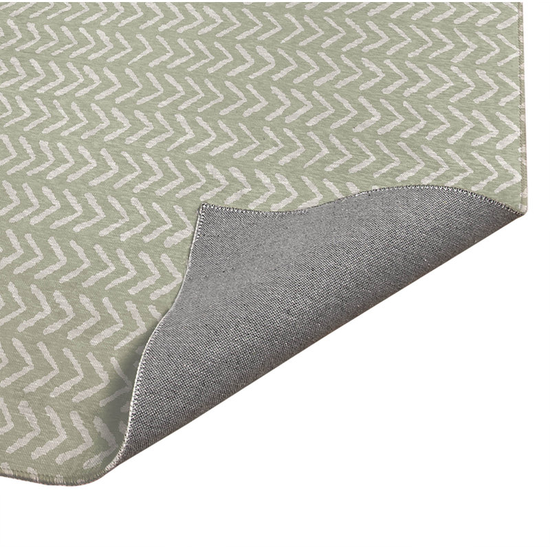 Tapis de bureau Tribe Way, L 5 pi x L 3 pi, Vert clair