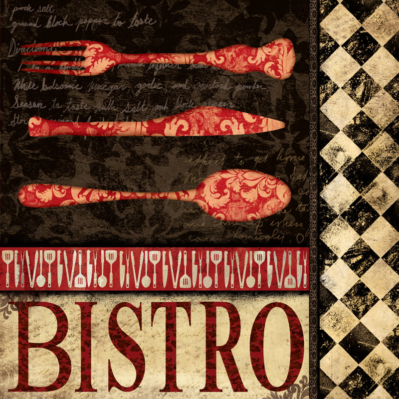 Bistro I 1 Piece Wrapped Canvas Painting, 76cm H x 76cm W x 3.8cm D