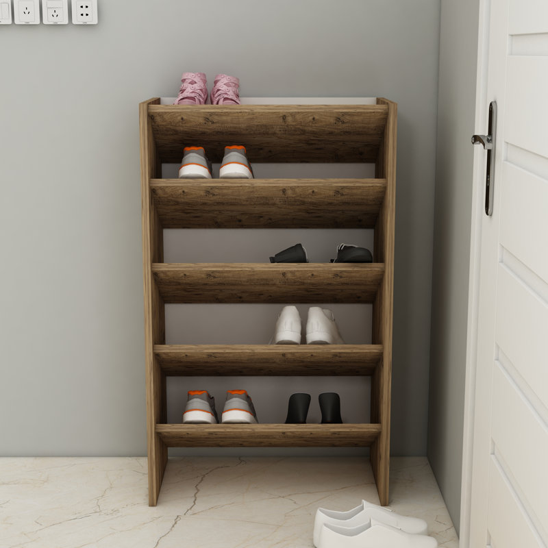 Elarco 15 Pair Shoe Rack, Atlantic Pine