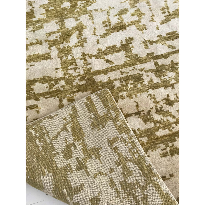 Modern One-of-a-Kind Rectangle 5'10" X 9'9" Hand Knotted Area Rug